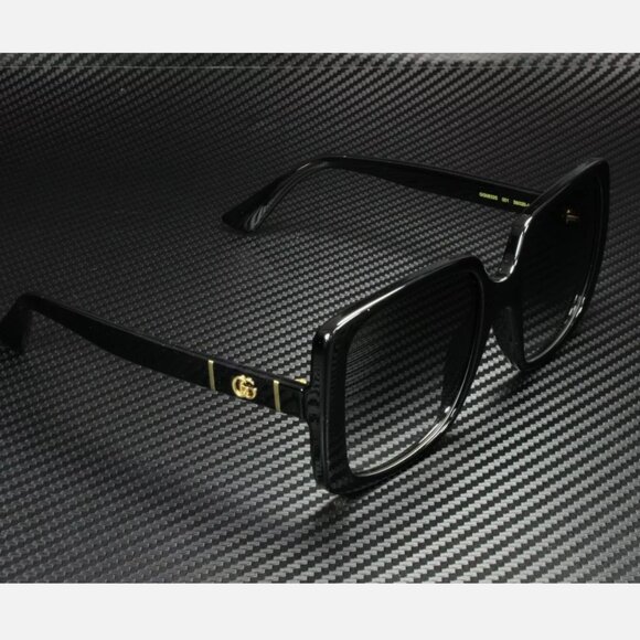 Gucci Black Square Women's Sunglasses 56mm - Picture 3 of 5